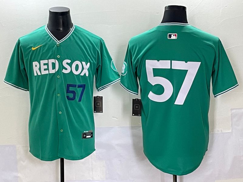 Men 2025 Boston Red Sox #57 No Name Dark Green Joint Name Nike MLB Jersey style 2